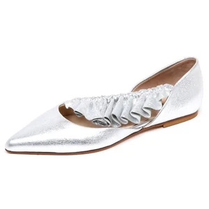 F4172 ballerina donna silver ANNA BAIGUERA MALIKA scarpe crackled shoe woman - Bild 1 von 4