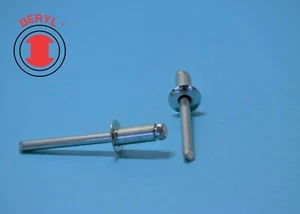 Remache pop ciego de acero/acero - 3/16"X0.710", rango de agarre: 0.376""~0.500"" - 50 piezas - Imagen 1 de 1