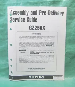 Suzuki GZ250X 1999 montaje y guía de servicio previo a la entrega 99505-01109-03E - Imagen 1 de 1