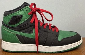 Air Jordan 1 Retro High Black Pine Green Youth Größe 4,5Y - Bild 1 von 10