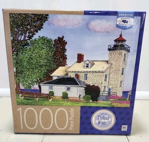 MB Puzzle Original Thelma Winter Art Lighthouse Interlock 1000 Piece NEW - Picture 1 of 10