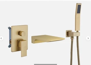 Wasserfall Wannenfüllarmatur Wandhalterung mit Handbrause, modern HOCHWERTIG 👍 - Bild 1 von 5