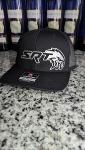 NEW Silver Carbon Fiber Leather SRT TrackHawk Hellcat Richardson 112 Hat - Picture 1 of 2