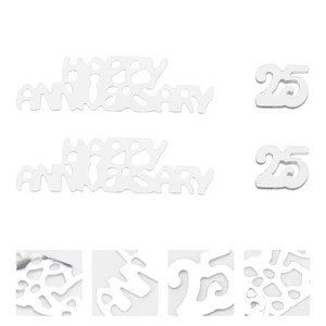 3 pacchetti digitali 25 coriandoli coriandoli di nozze (argento) - Foto 1 di 12