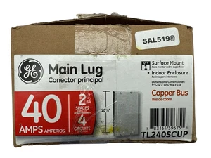 GE 40 Amp 2 Space 4 Circuit Indoor Main Lug Panel TL240SCUP (OB) - Picture 1 of 8