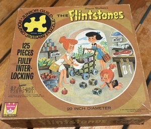 VINTAGE-1971-WHITMAN-HANNA BARBERA-"FLINTSTONES" PUZZLE-WILMA-BETTY-PEBBLES-C6 - Picture 1 of 6