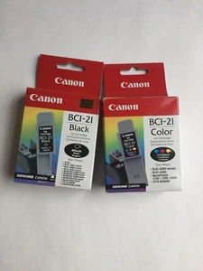 Canon BCI-21 Ink Cartridges One Black and One Tri-color - Picture 1 of 4