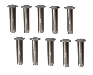 Embout à Sertir Tête Bombée Câble Ø 3mm inox ( Lot de 10 ) A4 - 316 Garde Corps - Picture 1 of 3