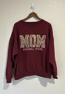 VINTAGE Arizona State University ASU MOM Blumenmuster Rundhalsausschnitt Sweatshirt Erwachsene 2XL - Bild 1 von 7