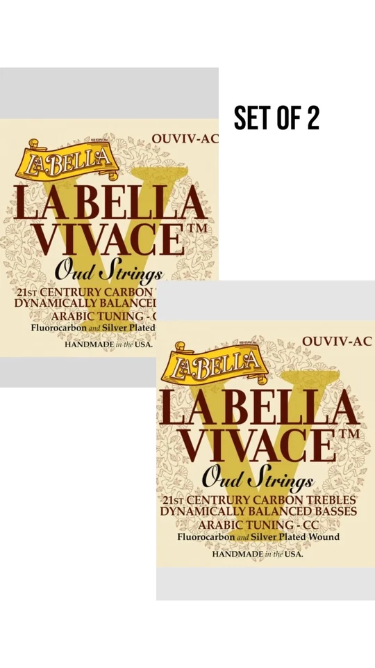 La Bella Vivace Fluorocarbon Oud Strings for Arabic Oud (Set of  2) C-C tuning - Image 1 of 4