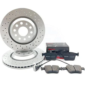 PARA AUDI RS3 2015- 8V DISCOS DE FRENO TRASERO PERFORADO RENDIMIENTO PASTILLAS BREMBO 310mm - Imagen 1 de 11