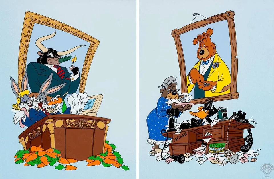 Looney Tunes-Limited Edition Sericel Set-More Bull Than the Market Can Bear - Image 1 of 1