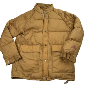 Vtg Large Camel Prime Northern Goose Down Puffer Jacket Men's Brown Ski Outdoors - Picture 1 of 9