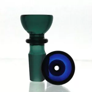 Tazón deslizante de vidrio color cuerpo completo embudo taza gruesa 14 mm tabaco cachimba bong - Imagen 1 de 6