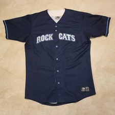 VTG New Britain Rock Cats Men XL USA Made Minor League MiLB Baseball Sewn Jersey