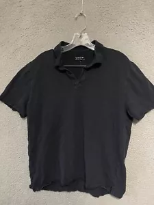 VINCE Mens Polo Shirt Size Large Blue Short Sleeve Adult Cotton - Picture 1 of 5