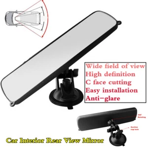Auto Windshield Rear View Mirror Clear Lens TPU Sucker Car Interior Accessories - Picture 1 of 12