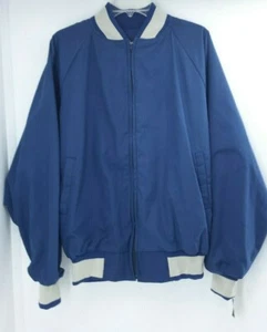 Auburn Sportswear Giacca leggera da uomo blu, beige con orlo in maglia. Taglia Lg - Foto 1 di 6