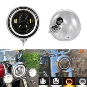 7" LED Headlight HI-Lo + Bracket For Honda Shadow VT VT1100 VT750 VT600 VF750 - Picture 1 of 12
