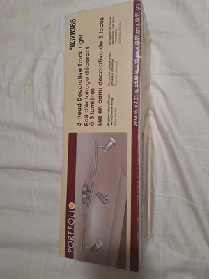 Portfolio Luz de Pista Decorativa 3 Cabezales 0328386 Acabado Níquel Cepillado Nueva en Caja Foto 1 de 3