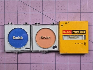 Vintage Kodak Series 6 drop in filters - Porta lens +3, 80C and 85C - Picture 1 of 4