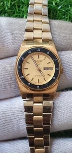 Vintage Seiko 5 Automatic Stainless Steel golden Dial watch From Japan for femal - Picture 1 of 9