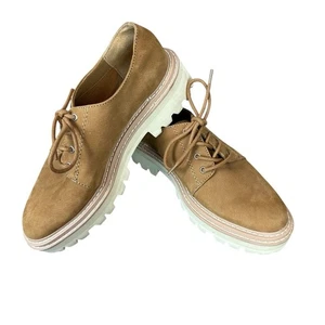 Dolce Vita Martie Lace Up Nubuck Leather Lug Sole Oxfords Derby Shoes Women 7 - Picture 1 of 9