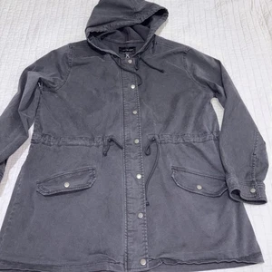 Lucky Brand Damen Jacke Military Utility Cinch Waist Lightweight Gr. XL schwarz - Bild 1 von 14