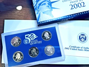 2002-S State 25c Quarter Set ~ Bright Beautiful Coins ~ With COA ~ Lite Tone~W27 - Picture 1 of 4