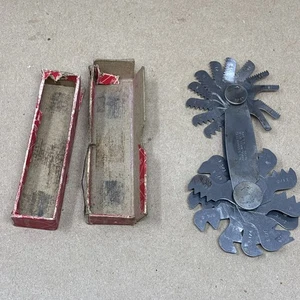 Medidor de paso de tornillo STARRETT Nº155, 27 hojas 2-1/4 - 28 TPI. Hecho en Estados Unidos - Imagen 1 de 9