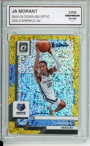 2022-23 Donruss Optic #176 Ja Morant Gold Sparkle #/24 - Picture 1 of 2
