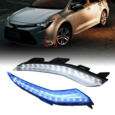 For Toyota Corolla L LE XLE 2020-2023 LED Daytime Running Fog Lights DRL - Image 1 of 4
