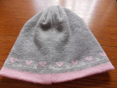  GIRLS GREY/PINK  BEABIE HAT  age 4 to 8 years by GEORGE V.G.C. - Image 1 of 4
