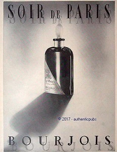 PUBLICITE BOURJOIS PARFUM SOIR DE PARIS PERFUME DE 1939 FRENCH AD ADVERT PUB - Picture 1 of 1