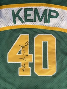 Autographed Shawn Kemp Seattle Auto Green Jersey Size Men's XL Signed - Picture 1 of 8