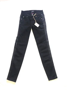 Pinc Premium girls black faux leather tuxedo stripe jeggings skinny jeans 8 NWT - Picture 1 of 3
