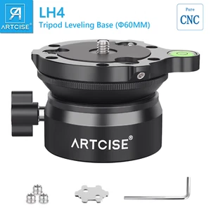 Base niveladora de trípode (⌀60 mm) nivelador de cámara cabezal de trípode ajustable de aluminio - Imagen 1 de 9