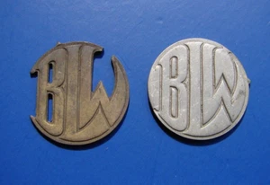 1940'S Baldwin Locomotive Works 1" metal Logos Railway Train Philadelphia PA - Picture 1 of 8