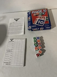 Gioco Phase 10 Dadi 1998 in scatola completo di dadi, regole, score card. Completo - Foto 1 di 4