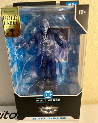 McFarlane 小丑声纳视觉(黑暗骑士)黄金标签 7 英寸独家雕像 — 第 1/4 张图片