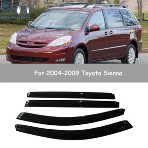 Window Vent Visor Fit For 04-09 Toyota Sienna 4PCS Sun Rain Deflector Acrylic - Picture 1 of 10