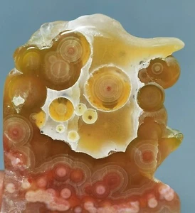 Natural Round Eye 8th Vein Ocean Jasper Agate Quartz Reiki Stone Healing - Picture 1 of 15