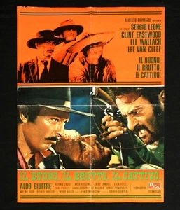 IL BUONO IL BRUTTO IL CATTIVO manifesto poster Western Leone Eastwood Van Cleef - Foto 1 di 1