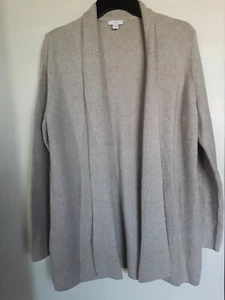  J. Jill White Long Sleeve Open Front Cardigan Sweater  Sz M - Picture 1 of 3