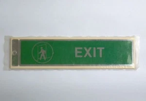 Paquete de 10 calcomanías EXIT 1-7/8""x 8"" autoadhesivas pegatinas de pared puerta de negocios - Imagen 1 de 1