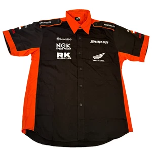 Honda Repsol Michelin Racing Team Pit Shirt Button Up Mens XL - Picture 1 of 9