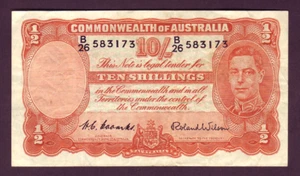 Australia R-15. (1952) 10 Shilling - Coombs/Wilson.. George VI.. VF - Crisp - Picture 1 of 2