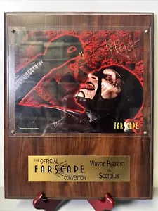 Official FARSCAPE Convention PHOTO Signed Wayne Pygram As Scorpius Plaque - Picture 1 of 2
