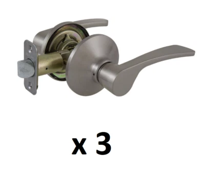 *3* Defiant Kensington Satin Nickel Hall & Closet Passage Door Handle *NEW* - Image 1 of 4
