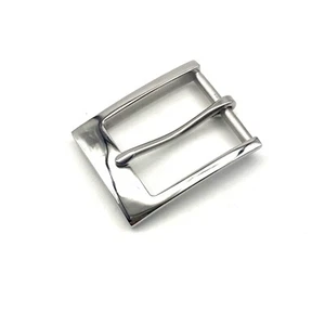 35mm Shiny Silver Buckle Stainless Belt Fastener Closure For Leather Craft - Picture 1 of 7
